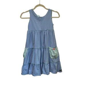 Matilda Jane Girls 10 Happy And Free Mission Bay Dress Blue Sleeveless 21001D